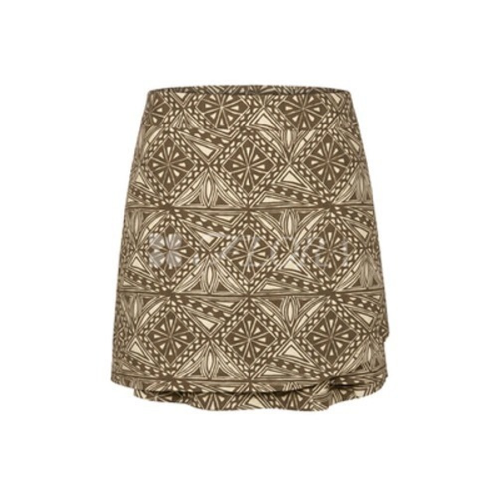 RipSkirt Skirt Women M Brown Geometric Layered A-Line Mini Stretch Casual
